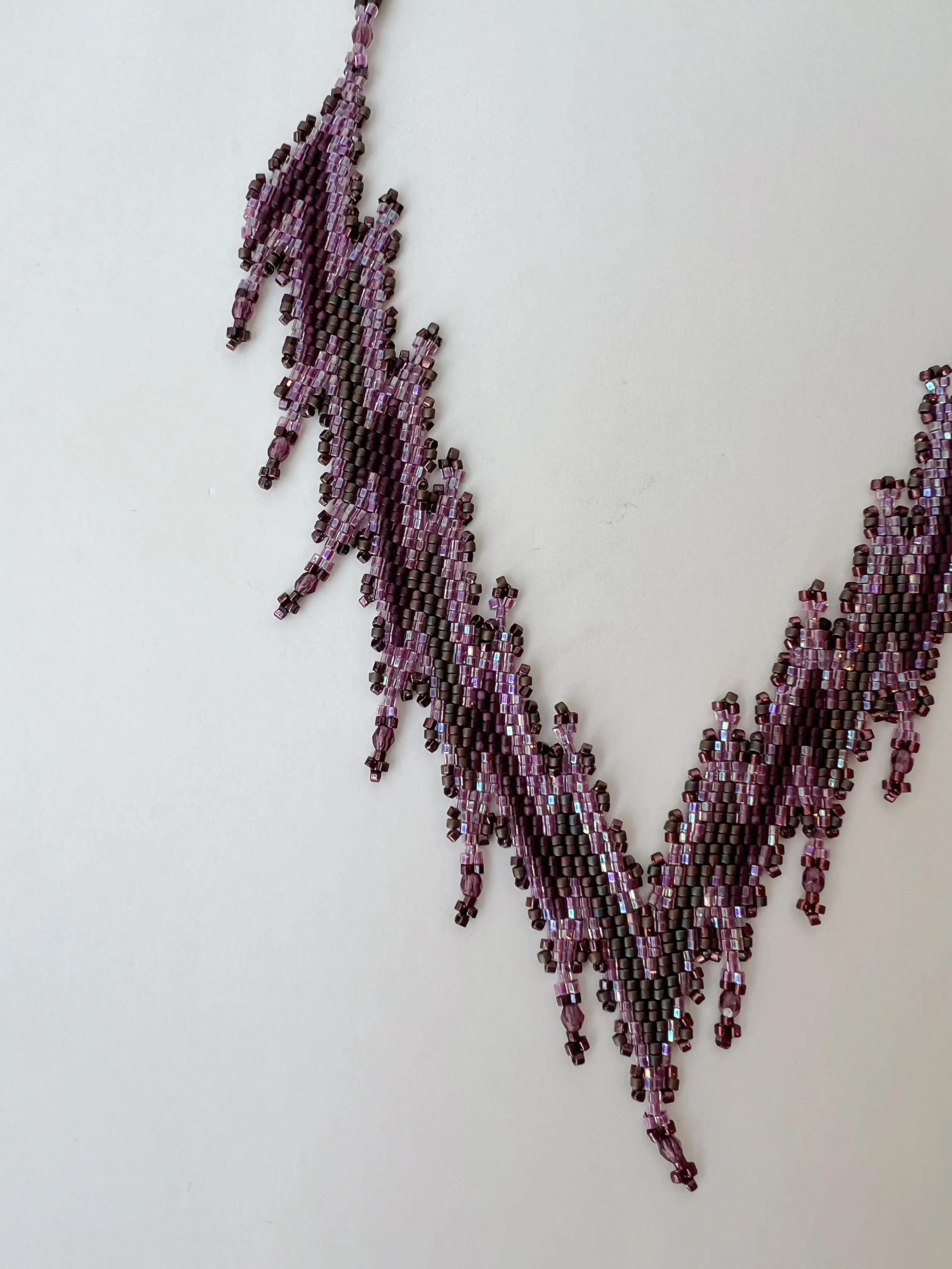 VINTAGE BARGELLO BEADED NECKLACE