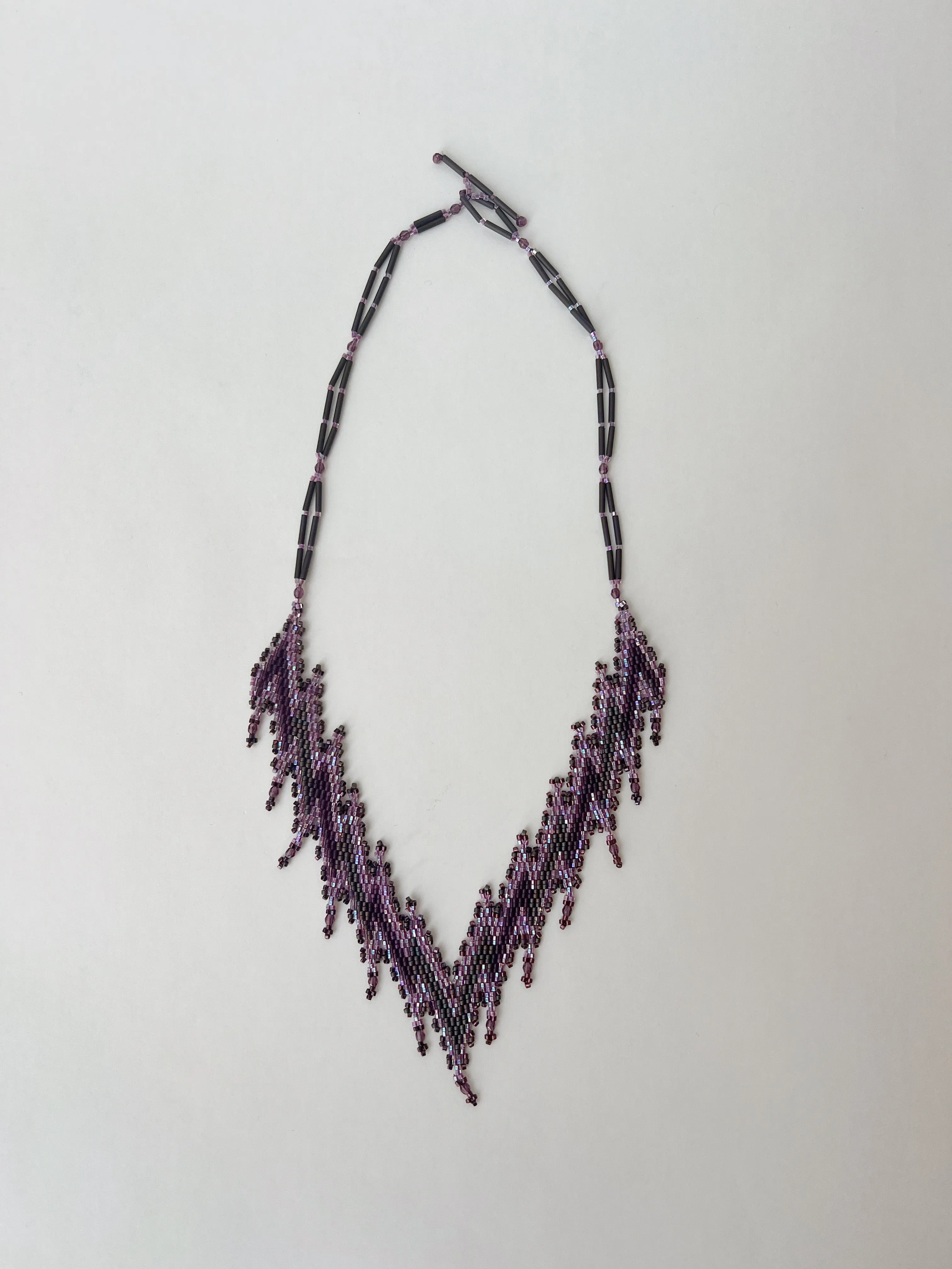 VINTAGE BARGELLO BEADED NECKLACE