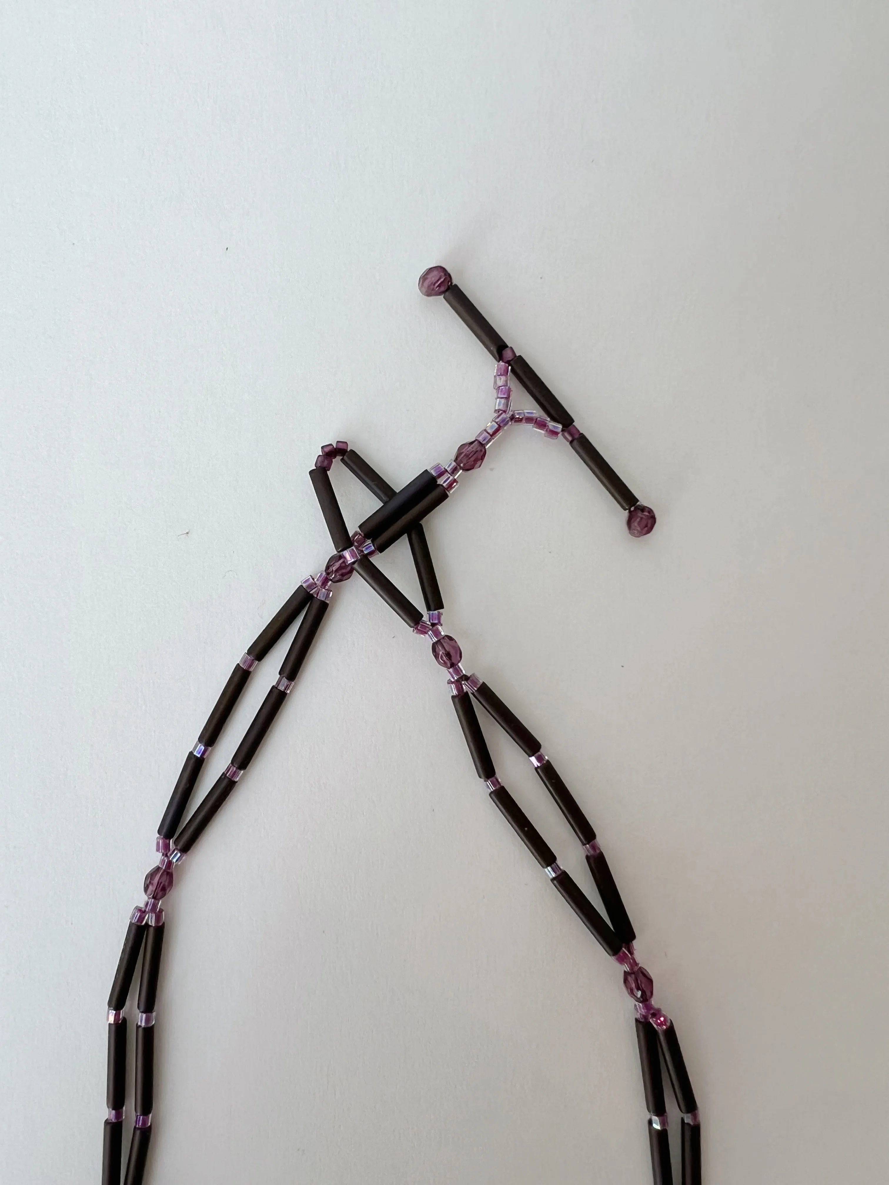 VINTAGE BARGELLO BEADED NECKLACE
