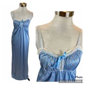 Vintage Berkleigh Blue Nightgown Size Small/Medium