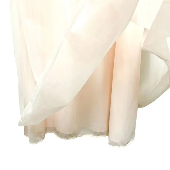 Vintage Gossard Artemis Long Nightgown Pink Size Medium Chiffon Nylon Lace Sheer