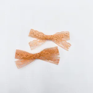 Vintage lace bows - 3 inch approx - VLC