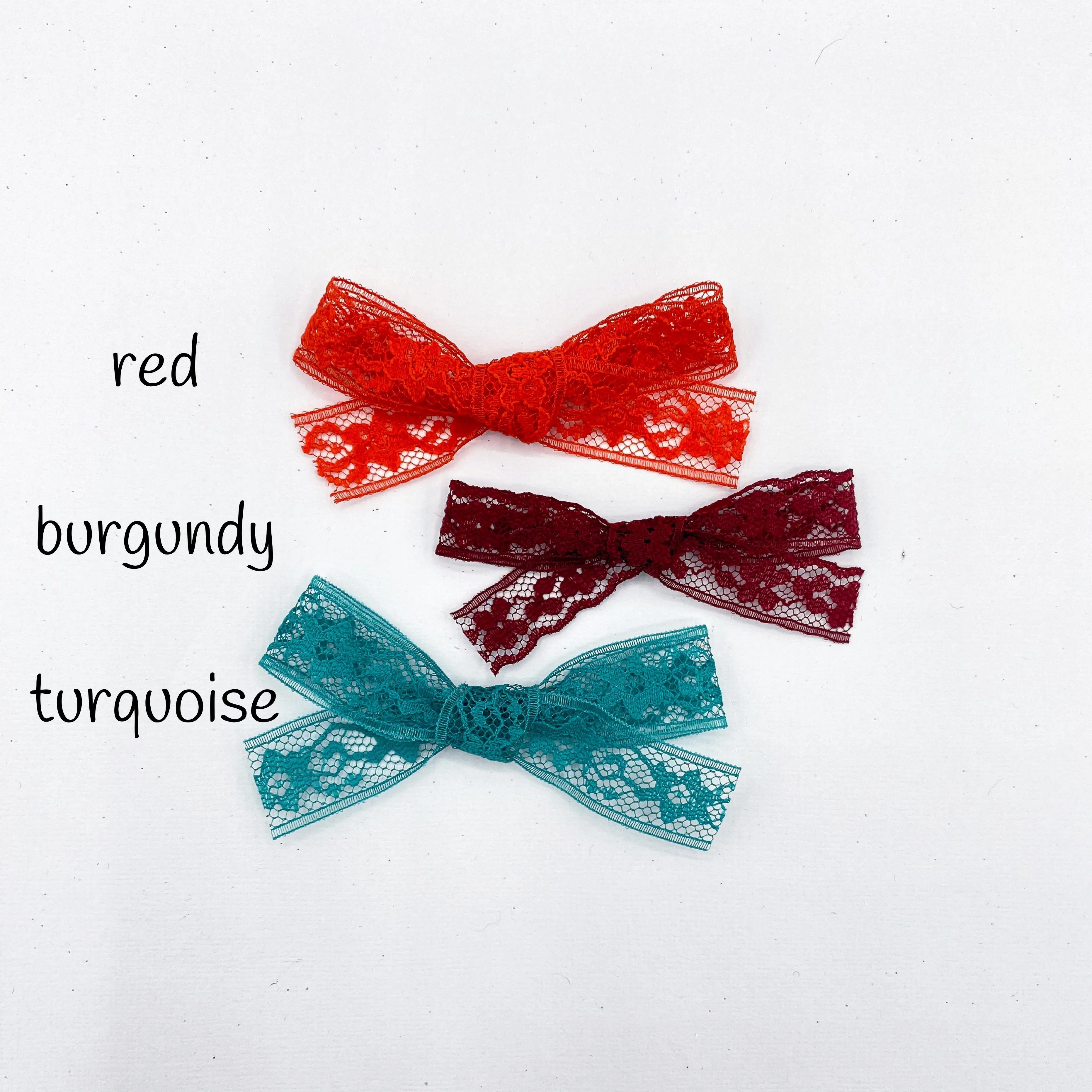 Vintage lace bows - 3 inch approx - VLC