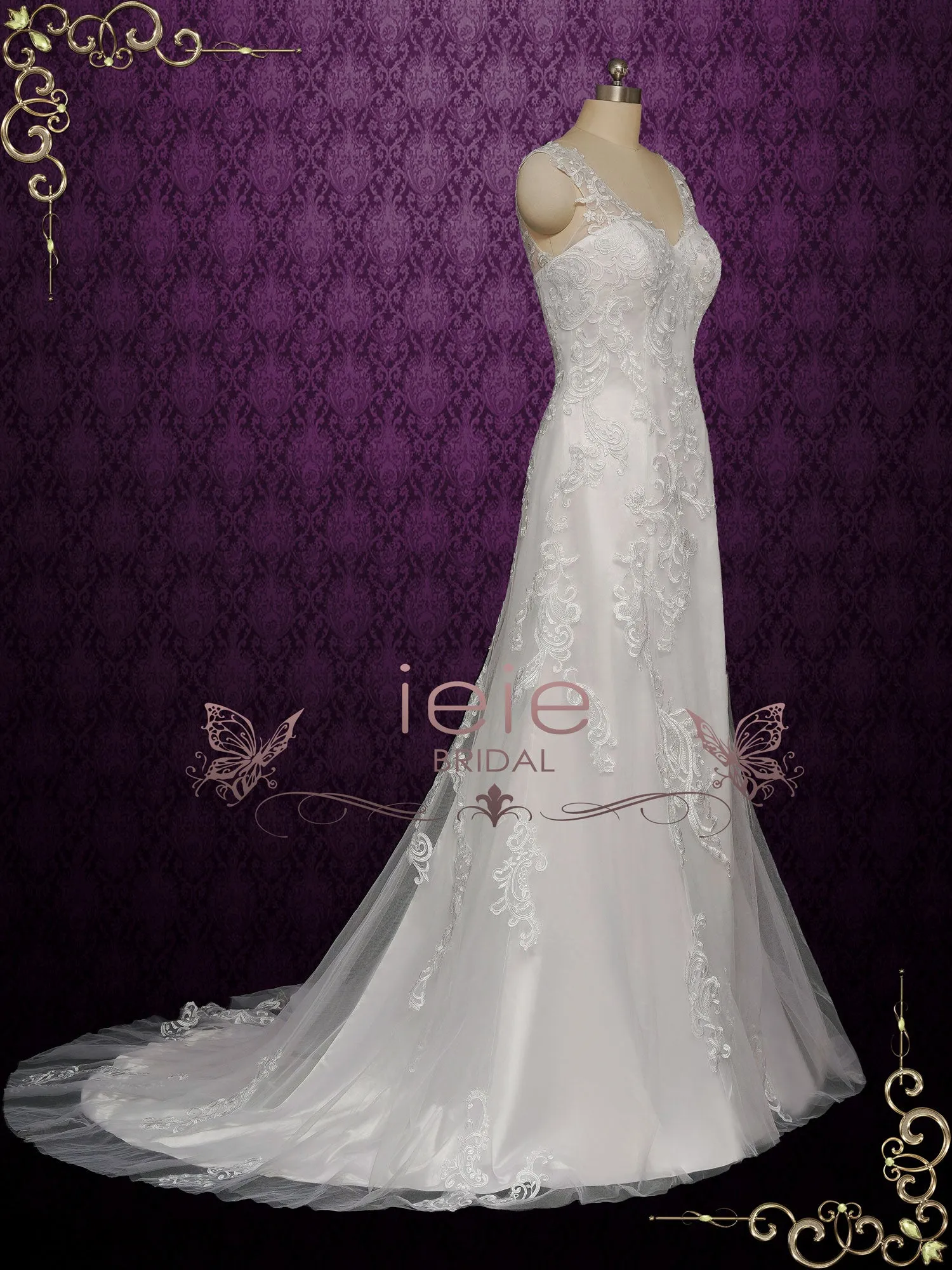 Vintage Lace Wedding Dress SKYLAR