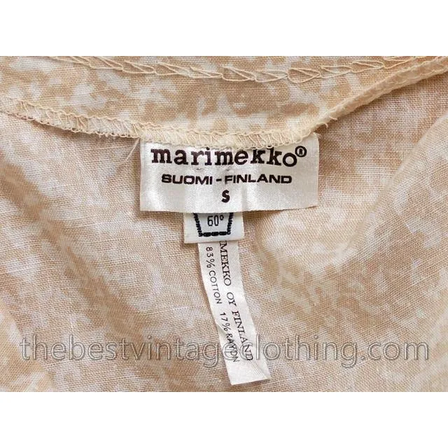 Vintage Marimekko Vuokko Nurmesniemi Printed Cotton Maxi Dress 1975 S