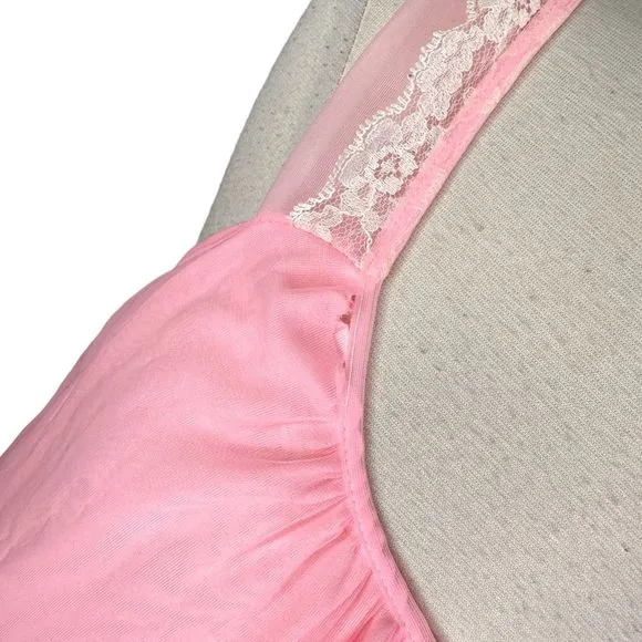 Vintage Pink Lace Nightie / Cami Top