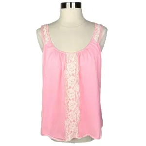 Vintage Pink Lace Nightie / Cami Top