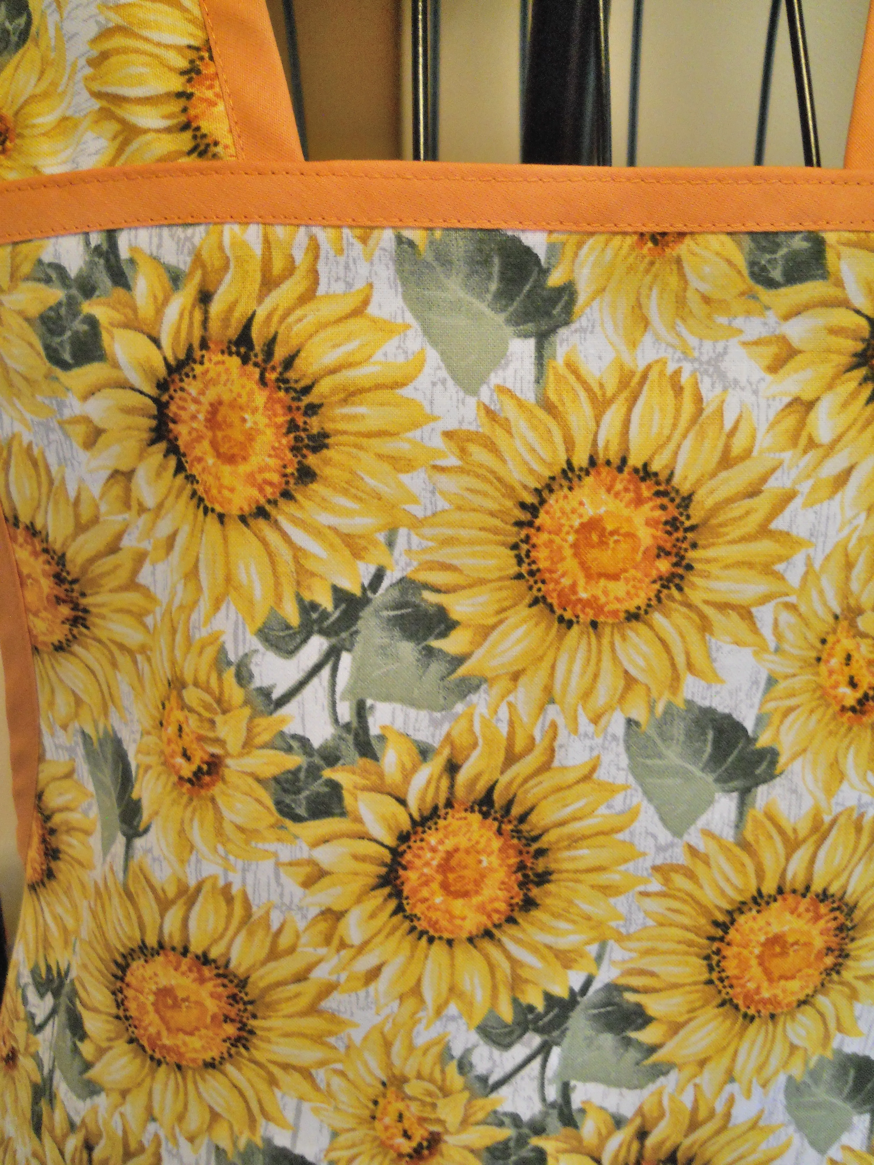 Vintage Style Apron with Sunflowers in Large
