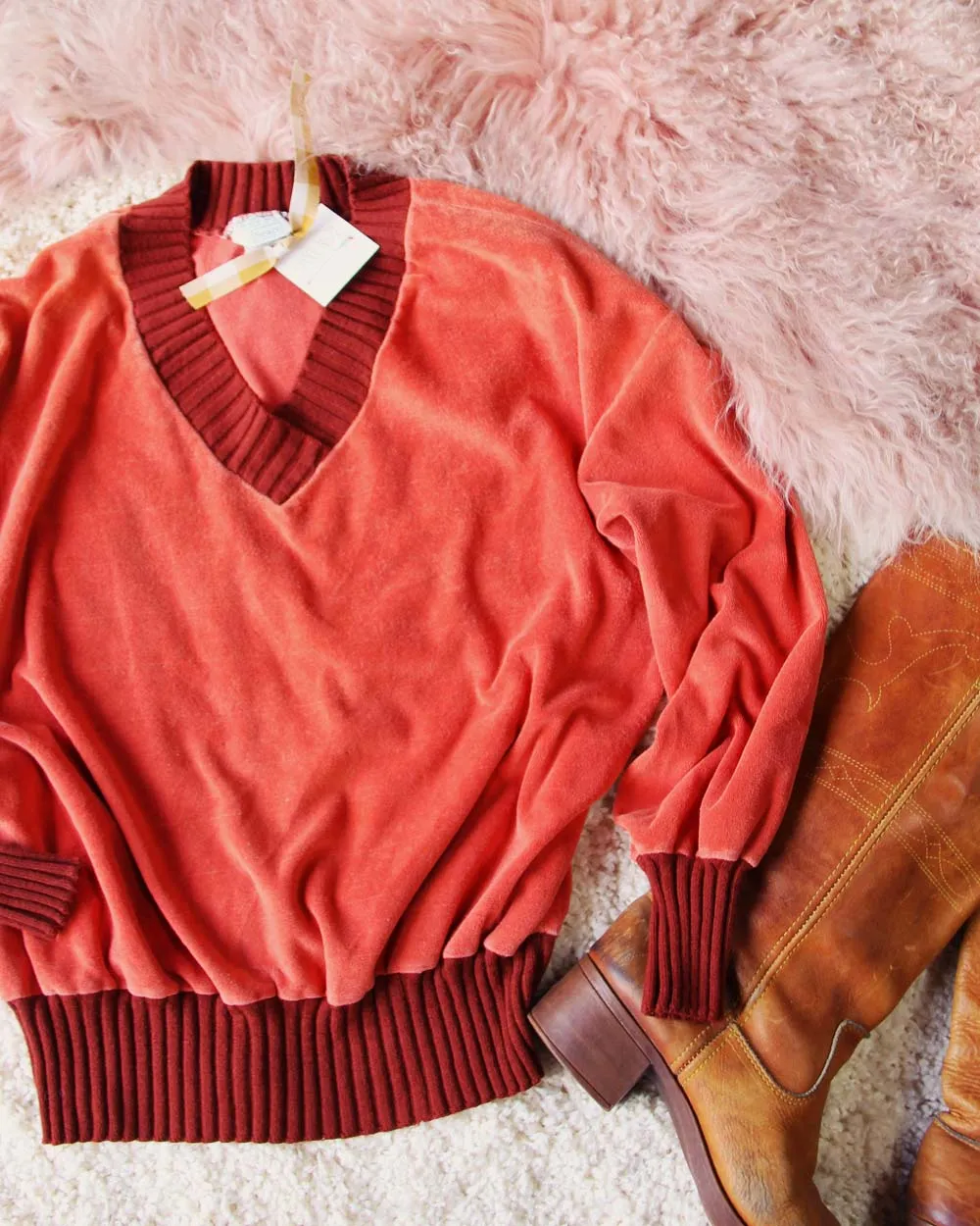 Vintage Velvet 70's Top