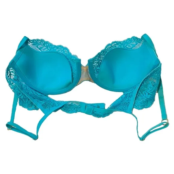 Vintage Victoria's Secret Very Sexy Pushup Without Padding Bra | Turquoise | 36B