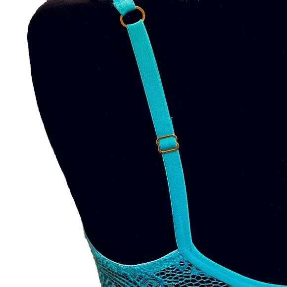 Vintage Victoria's Secret Very Sexy Pushup Without Padding Bra | Turquoise | 36B