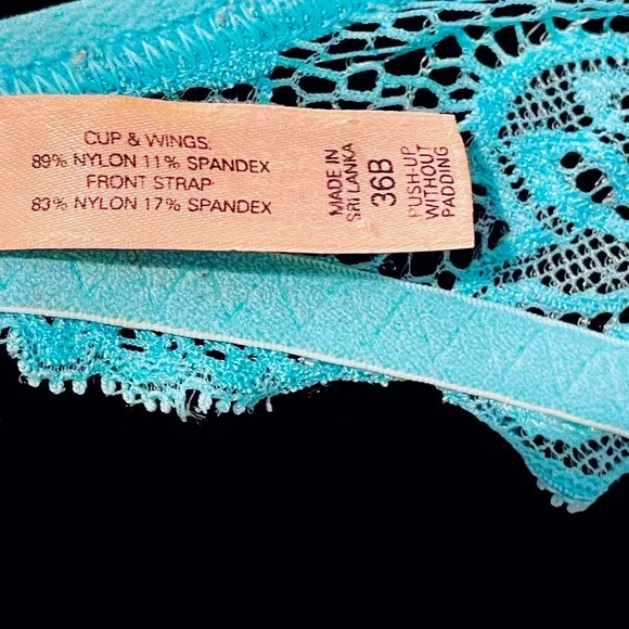 Vintage Victoria's Secret Very Sexy Pushup Without Padding Bra | Turquoise | 36B