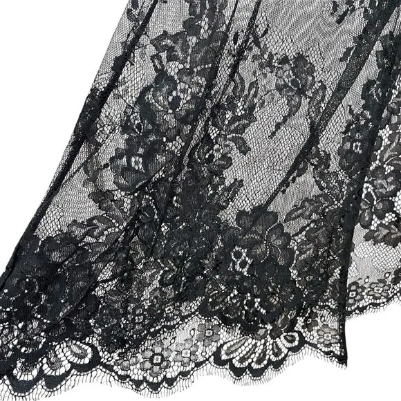 Vintage Y2K Frederick’s of Hollywood Witchy Black Lace Babydoll Lingerie Size L
