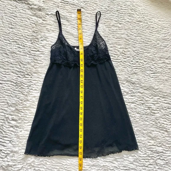 Vintage Y2K Victorias Secret Sheer Babydoll Slip Dress M Coquette Whimsigoth