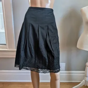 Vintage Y2K WDNY Mini Skirt Beaded Pleated Coquette Whimsygoth Plus Size 14