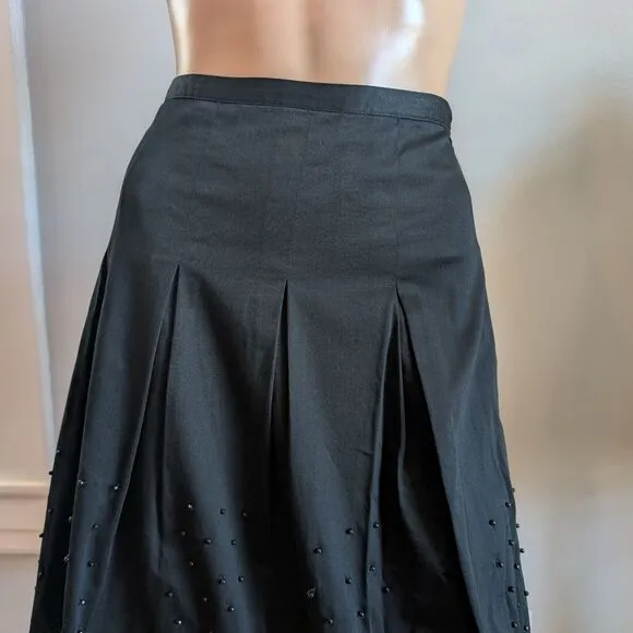 Vintage Y2K WDNY Mini Skirt Beaded Pleated Coquette Whimsygoth Plus Size 14