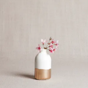 White and Gold Bud Vase