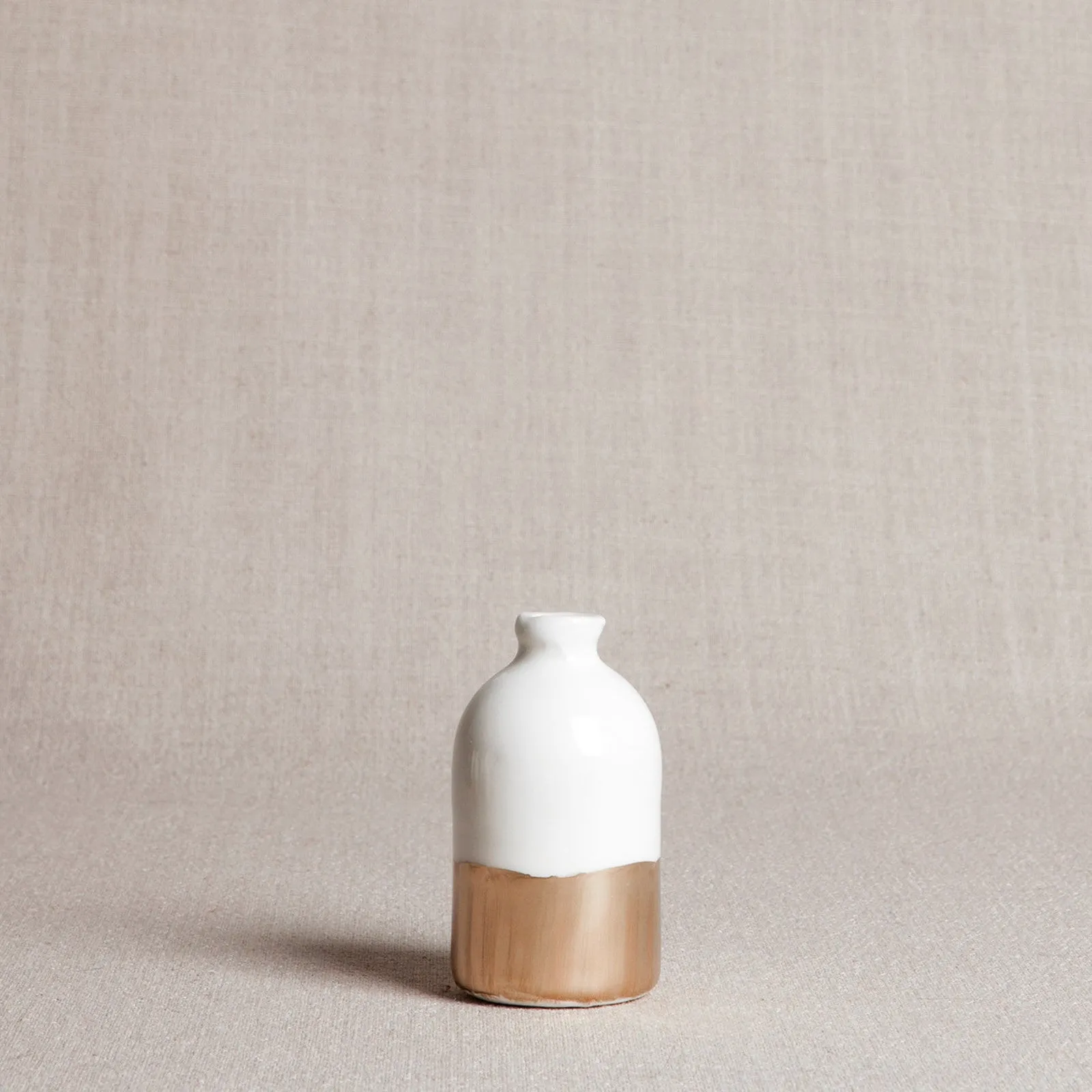 White and Gold Bud Vase