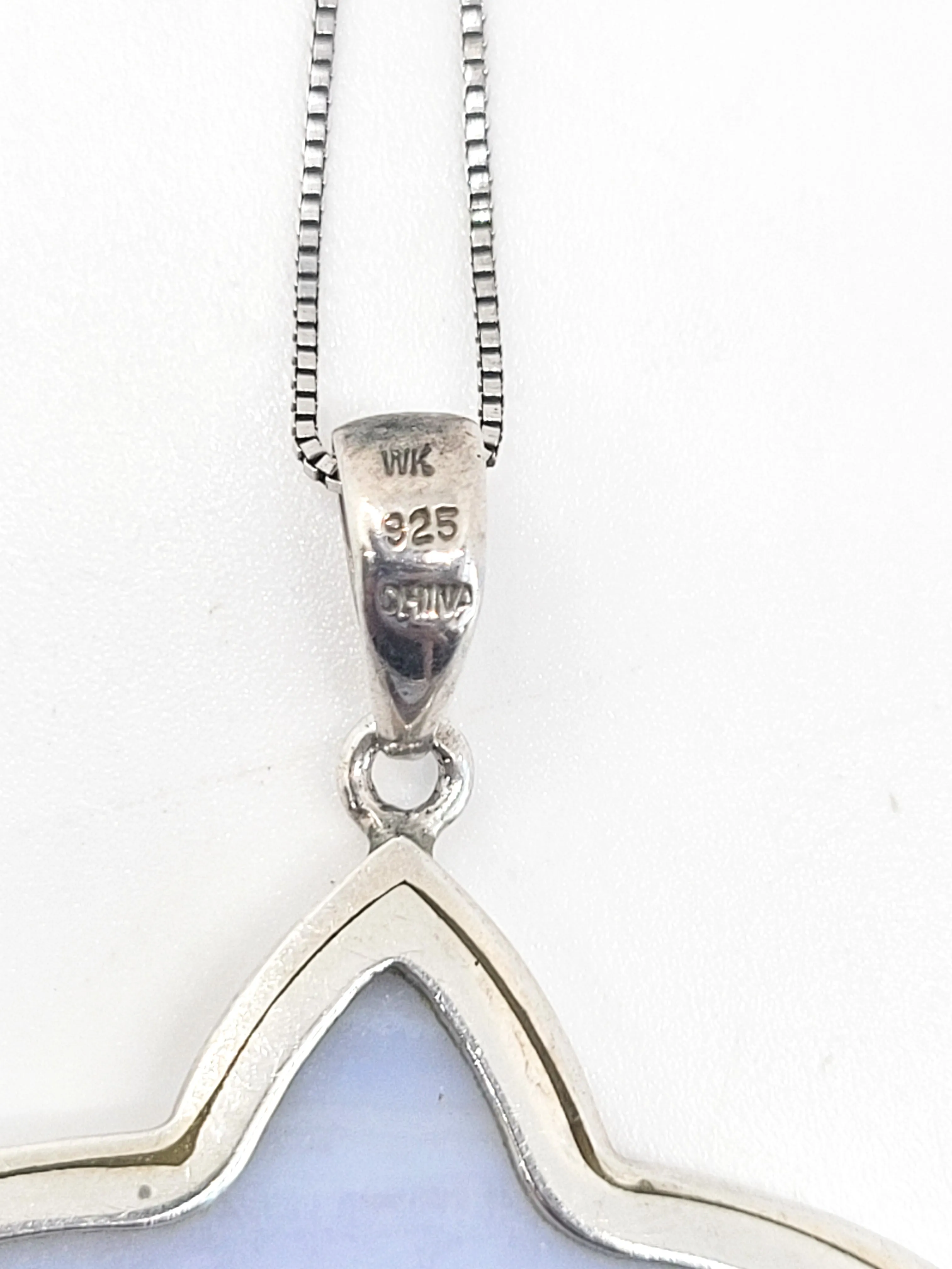 Whitney Kelly WK Blue lace agate star and amethyst sterling silver necklace