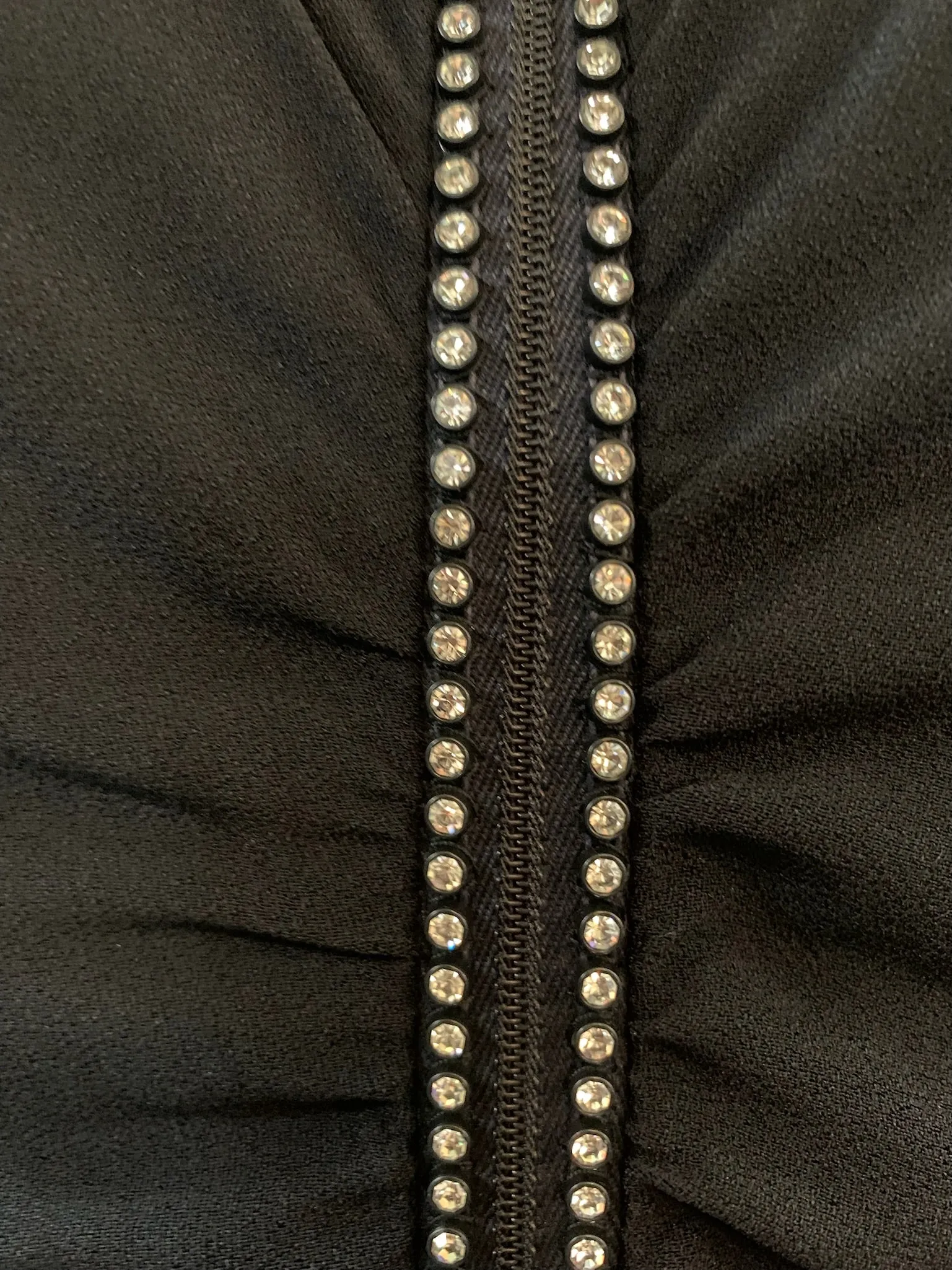 YSL Rive Gauche 80s Black Cocktail  Dress with Rhinestones