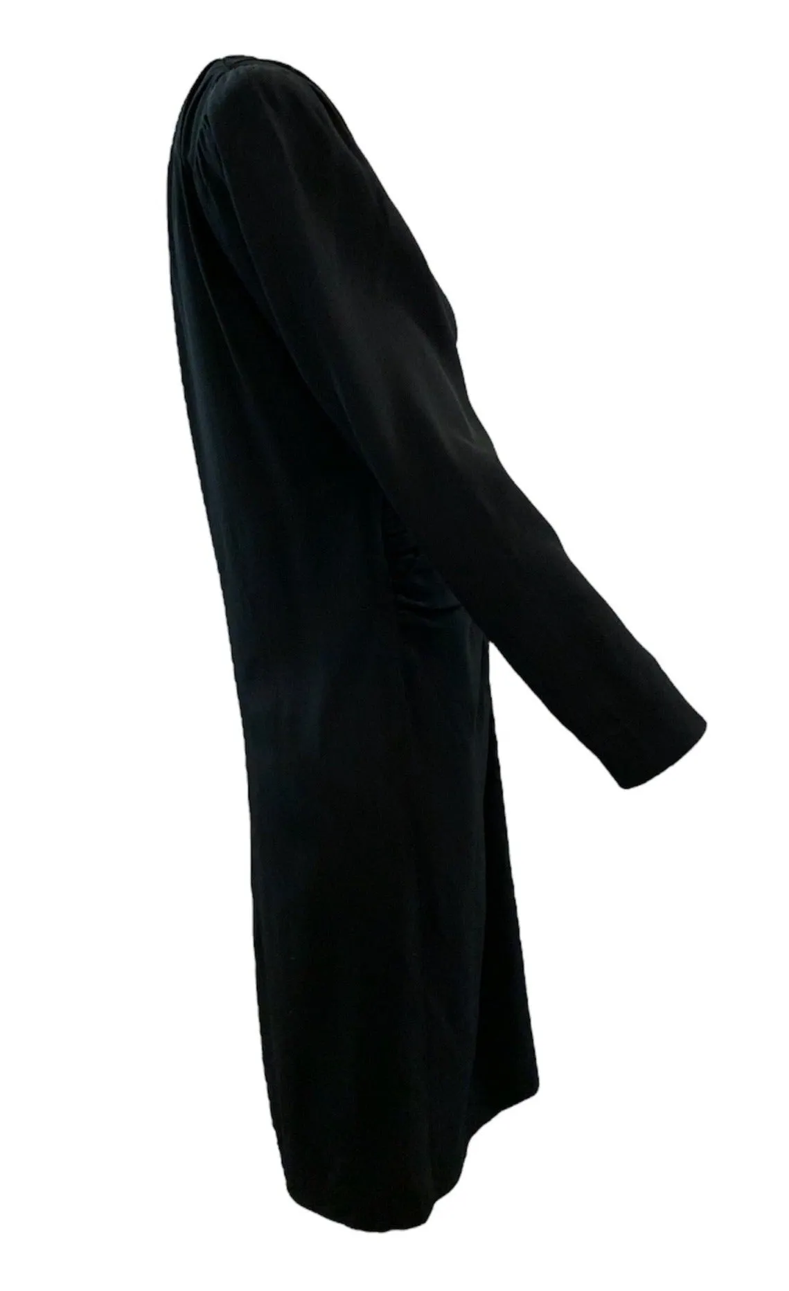 YSL Rive Gauche 80s Black Cocktail  Dress with Rhinestones